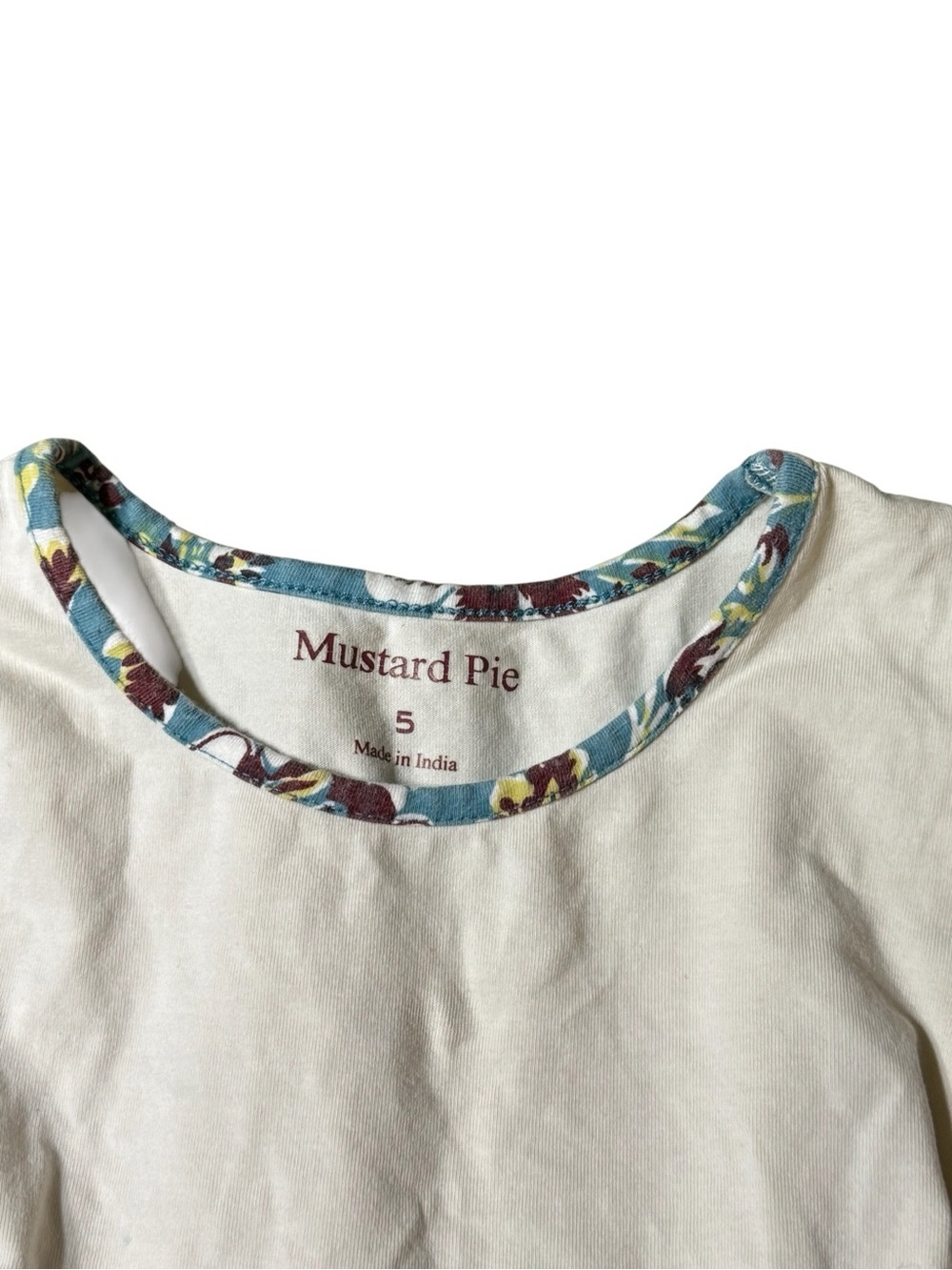 Mustard Pie Girls Fit & Flare Floral Dress, Long Sleeve, Size 5, Knee Length - Picture 2 of 3